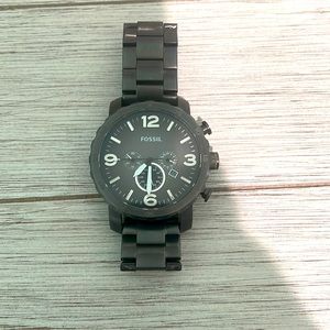 Fossil JR1437 Used New Battery Case Size: 50 MMQuartz Chronograph 8 inch wrist